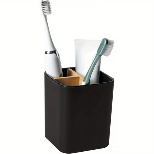 Bathroom Organizer Made of with Three Compartments for Toothbrushes And Toothpaste, Suitable for Electric Toothbrushes