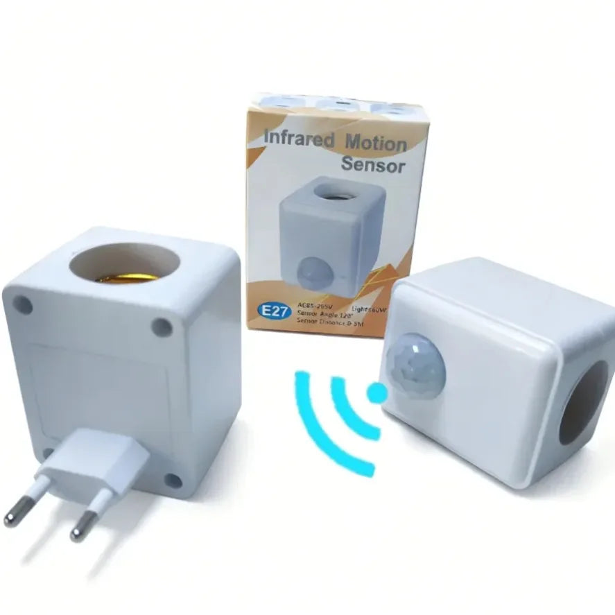 E27 PIR Motion Sensor Led Switch Lamp Base EU/US AC85-265V Plug Human Induction Light Bulb Holder Socket Adapter Converter