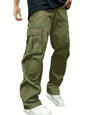2026 Amazon Summer New Men's Work Pants European and American Independent Station Drawstring Multi Pocket Casual Pants