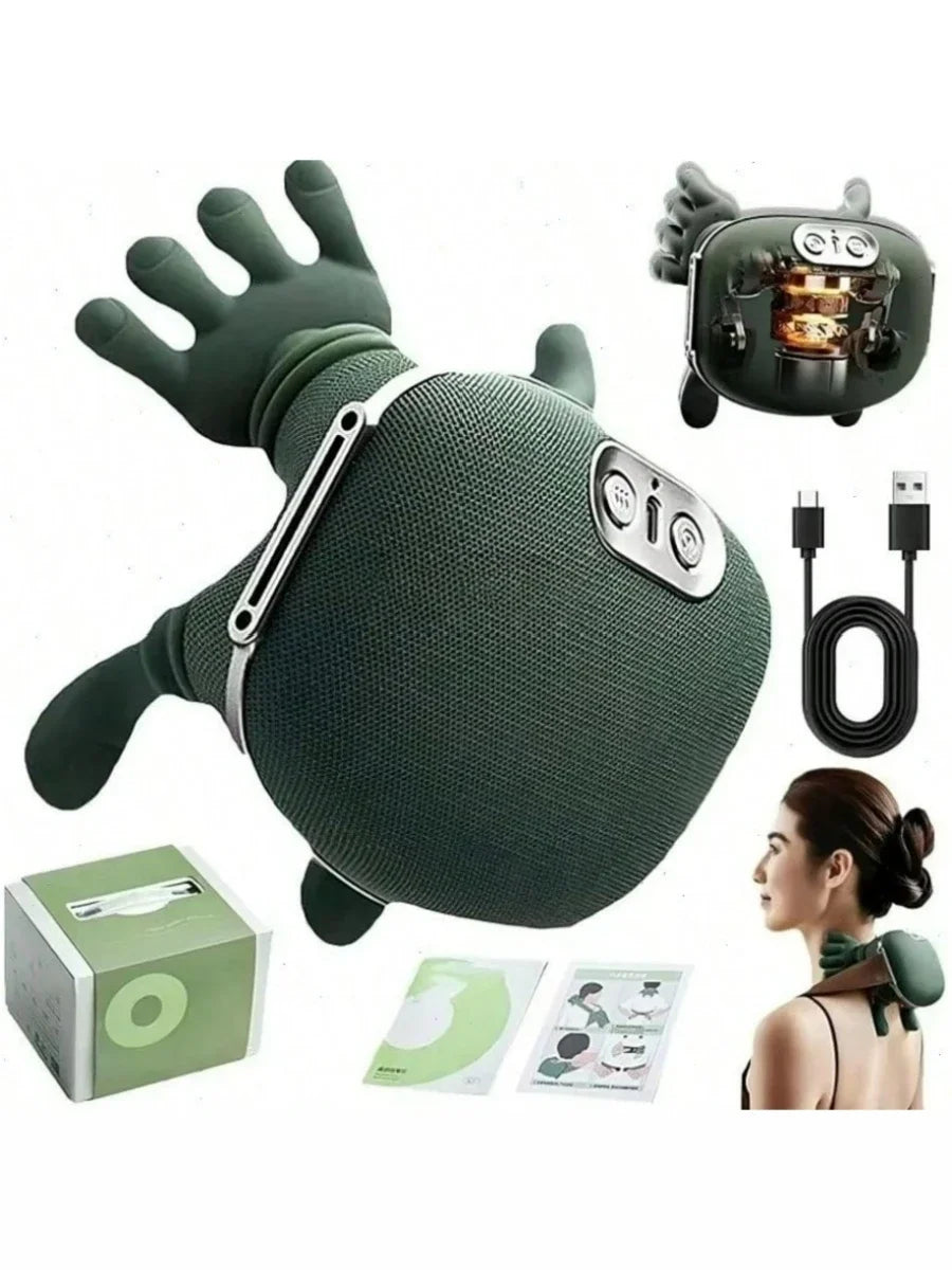 Neck Shoulder Massager Finger Pressure Shiatsu Neck Back and Shoulder Massager Electric Kneading Neck Deep Massage Muscle Relax