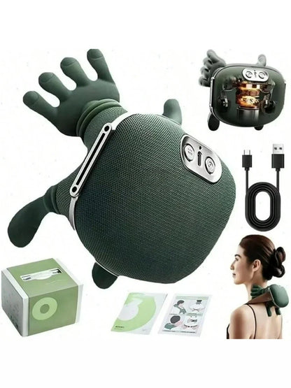 Neck Shoulder Massager Finger Pressure Shiatsu Neck Back and Shoulder Massager Electric Kneading Neck Deep Massage Muscle Relax