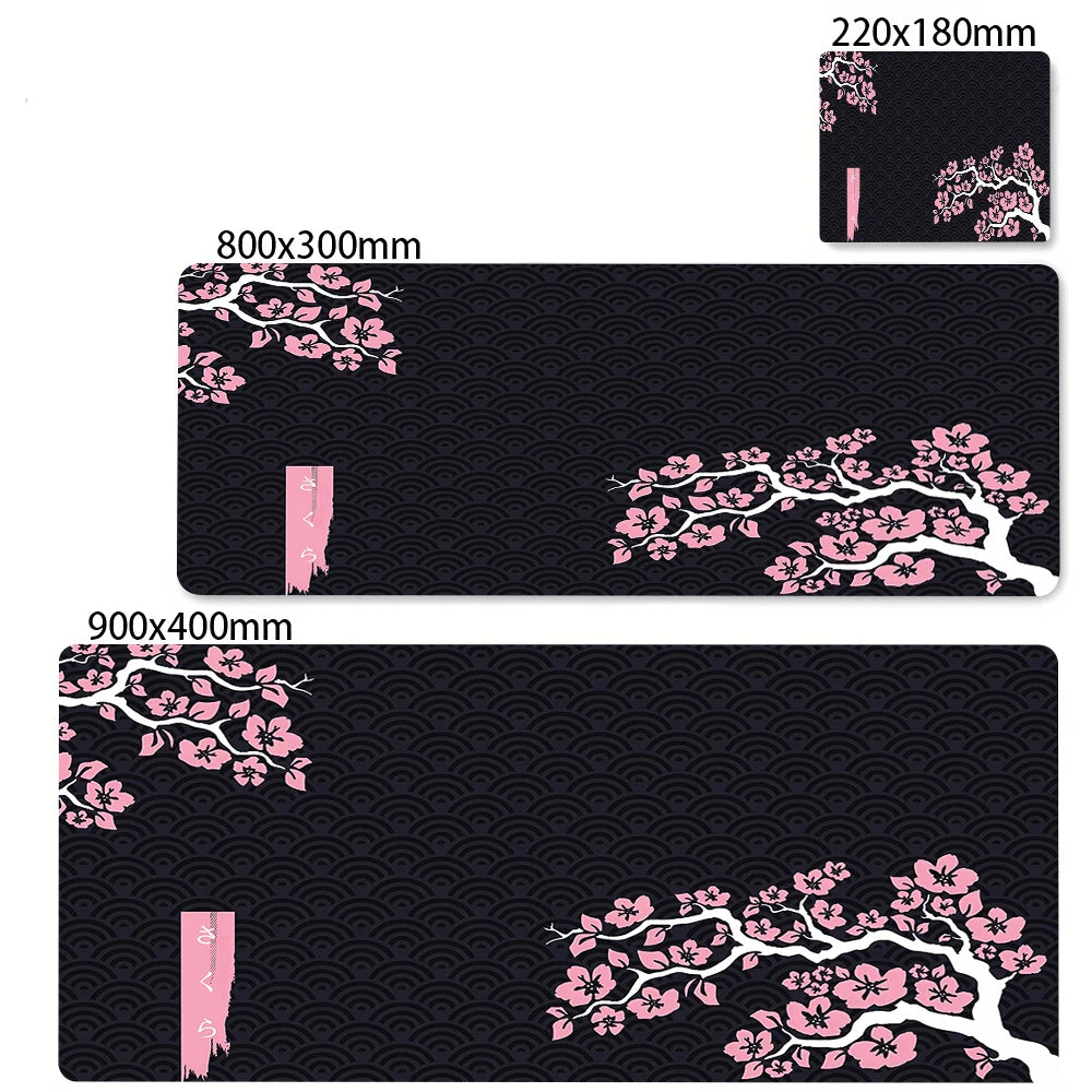 Japanese Cherry Blossom Mouse Pad Gaming XL Home New HD Mousepad XXL Keyboard Pads Office Non-Slip Carpet Purple Sakura Mice Mat
