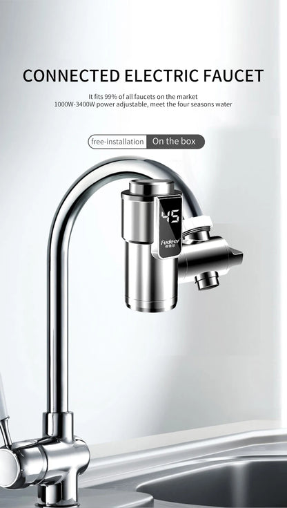 Fudeer Electric Water Heater Kitchen Faucet Conector Instant Hot Water Tap Adapter 220V  Water Heater Bathroom Accessories