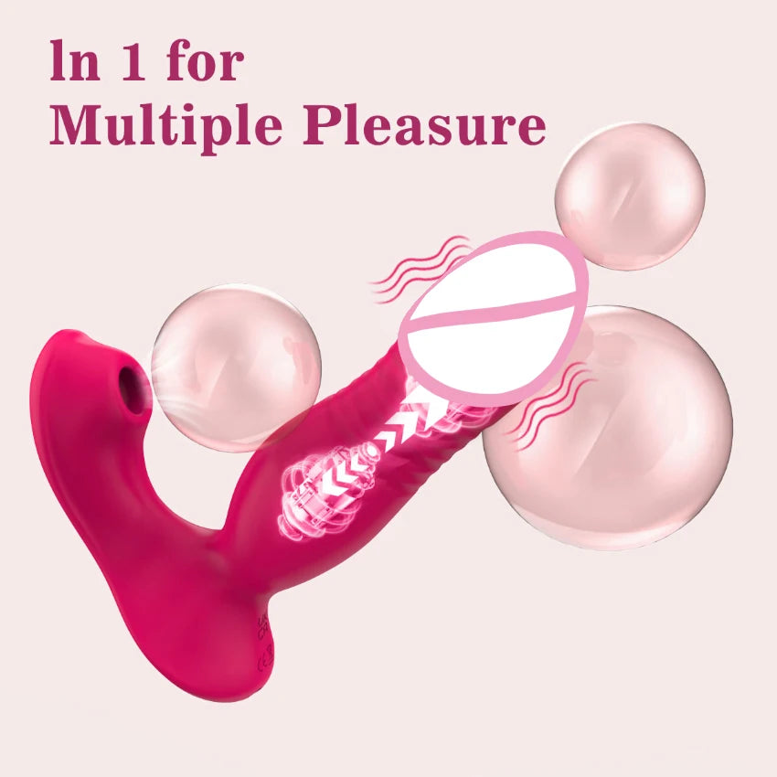 Wearable Sucking Thrusting Dildo Vibrator APP Control Clit Stimulator Penetration Vagina Panties Vibrator  Sex Toys for Female