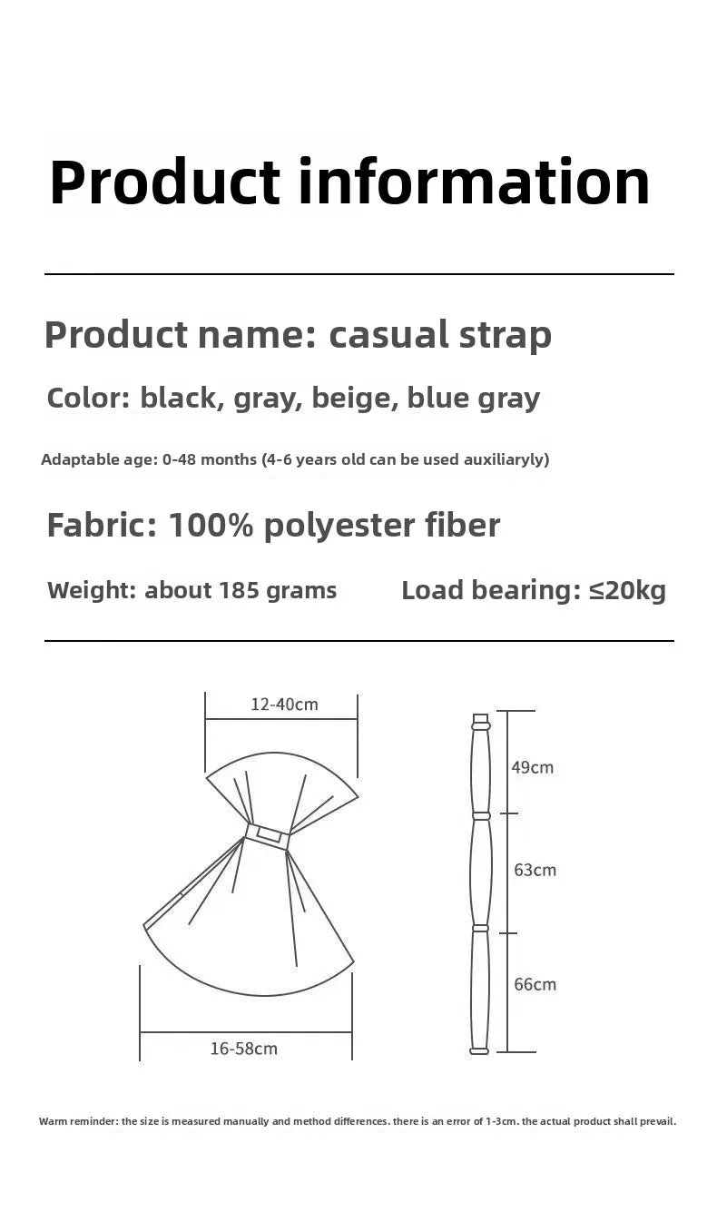 Portable Baby Sling Baby Carrier Wrap Toddler Backpack Shoulder Bag Bebe Carriers Newborn Backpacks Infant Bags for New Born