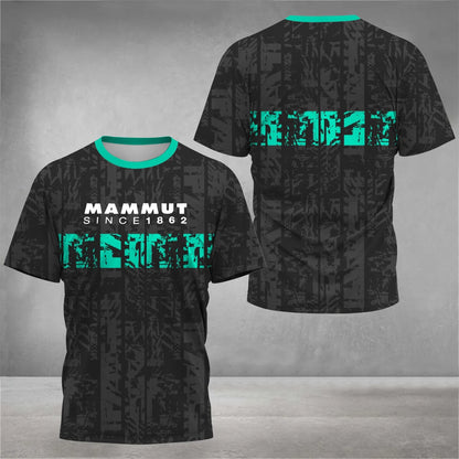 Men's outdoor hiking T-shirt 3D printed design rock climbing cross-country running Drifit camping clothes fashionable