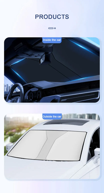 SEAMETAL Car Front Sunshades Foldable Windshield Sun Blocker Universal Fit for Car,Truck,SUV