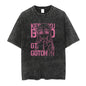 Men Oversized Printed Tshirts Bocchi Club Music Band Anime Bocchi The Rock Cotton Tops Creative Crew Neck Tees Washed TShirt