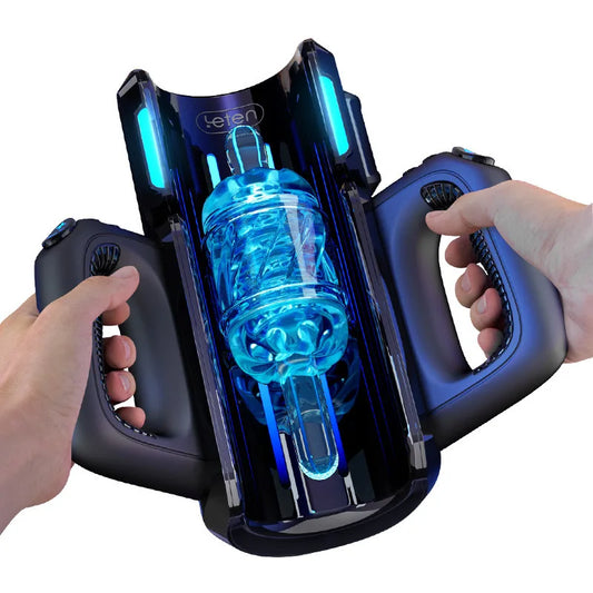 Leten THRUSTING-PRO Suction Stroker Massage Mastribution Electric Deep Throat Penis Pump Automatic Male Masturbator Telescopic
