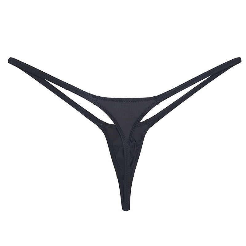 YAULAANG Sexy men's gloss gay underwear oily G-Strings thong Shiny low-waisted High Elasticity mens lingerie