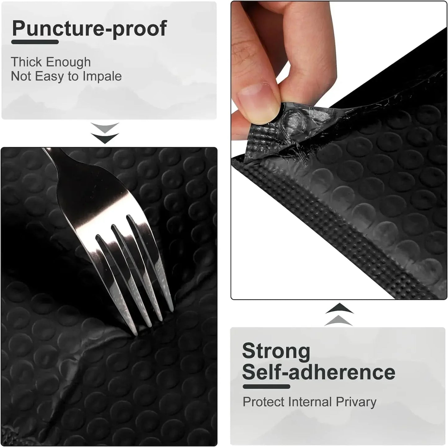 100 Pcs Black Bubble Packaging Envelope Mailing Envelopes Mailer Poly Green Envelope for Shipping Self Seal Bubble Bag Padding
