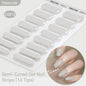 Gradient Auroras Semi Cured Gel Nail Strips Sparkly Shinning DIY Gel Polish Stickers for Nails Works with UV/LED Nail Lamps