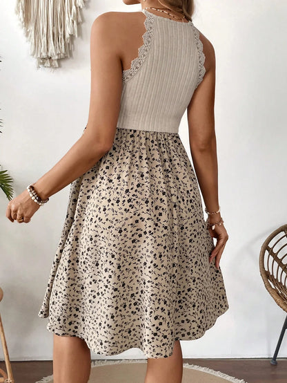 The new 2025 summer elegant lace patchwork Bohemian maternity dress