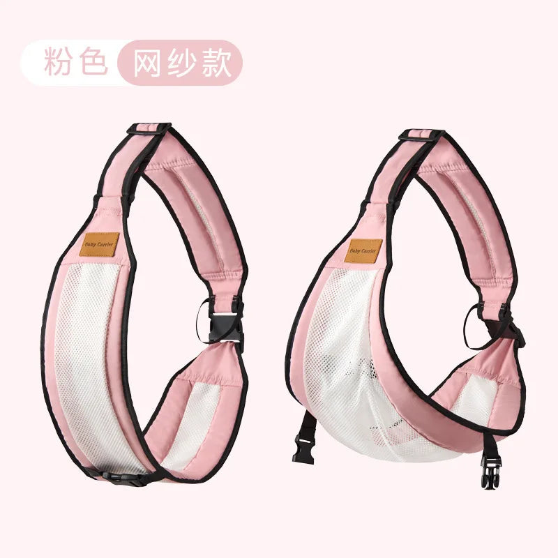 Adjustable Baby SlingOne Shoulder Baby Carrier Lightweight Breathable Mesh Baby Sling Portable Baby Carrier for Newborn Toddler