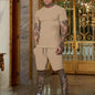 2025 summer new men's breathable sportswear short sleeved t-shirt and shorts set popular quick drying clothing