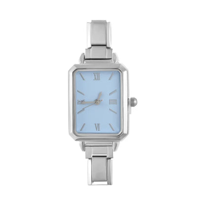 Fashion Colorful Dial Square Stainless Steel Women Watch Head Fit 9mm Bracelet For Party Friend Wife Birthday Jewelry Gifts