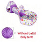3 in 1 Integrated Play Set Consists of a Playhouse Tent Crawling Tunnel and Ball Pit It Adopts Foldable Lightweight Fabric