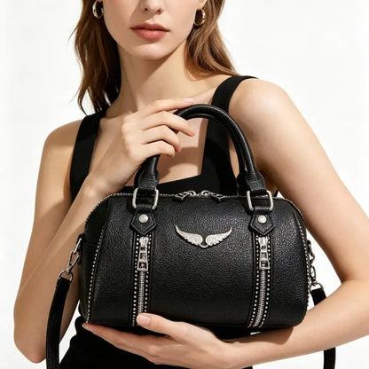 Famous design zipper women's crossbody bag, fashionable women's chain shoulder bag, modern trendy style handbag