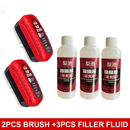 Car Windshield Cleaning Brush Glass Oil Film Remover Front Dashboard Side Window Rearview Mirror Cleaning Agent Water Repellent