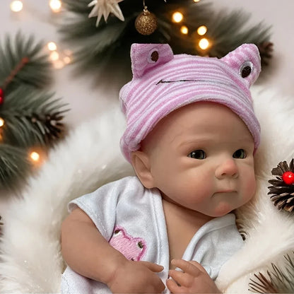 13Inch Bettie Silicone Reborn Doll With Open Mouth & 2 Sets Clothes Handmade Painted Skin Waterproof Reborn Doll