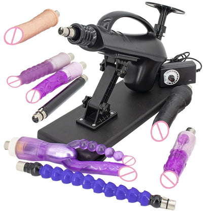FREDORCH Sex Machines More Attachment Masturbating Pumping Sex Gun Adjustable with Dildo Couples Sex Toy Love Machine for Couple