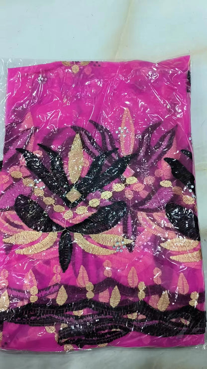 On Sale 2025 New African Net Hijab Scarf for Muslim Women African Dubai Islam Headscarf Embroidery Shawls Voile