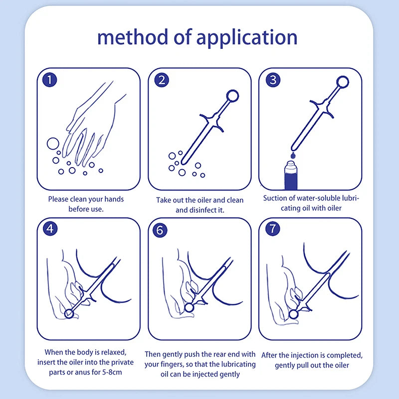 Enema Inject Oil Lubricant Applicator Lube Launcher Syringe Injector Enema Anal Vagina Clean Tools Feminine Hygiene Product