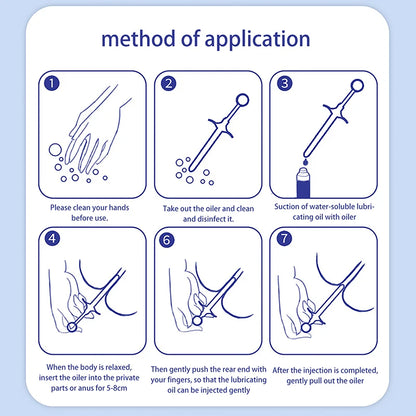 Enema Inject Oil Lubricant Applicator Lube Launcher Syringe Injector Enema Anal Vagina Clean Tools Feminine Hygiene Product