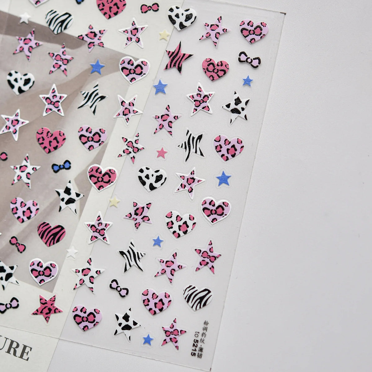 Autumn Winter Leopard Print Bow Nail Art Stickers 3D Thin Tough Nail Sticker Cute Bow Self Adhesive Nails Decorations Decals DIY