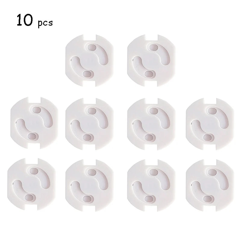 10pcs Baby Safety Child Electric Socket Outlet Plug Protection Security Two Phase Safe Lock Cover Kids Sockets Cover Plugs