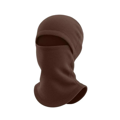 Winter Kids Hat Full Face Warm Hood Windproof Cap Solid Color Fleece Hats Girls Boys Outdoor Ski Mask Neck Ear Protect Accessory