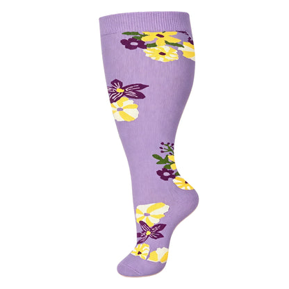 2XL-4XL Plus Size Compression Socks for Women Men 20-30 MMHg Wide Calf Extra Large Knee High Flight Sock for Circulation Support