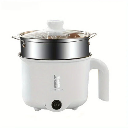220V Mini Electric Cooker Multi-functional Cooking Pot Non-stick Frying Pan Ramen Dormitory Small Electric Hot Pot Cute Cartoon