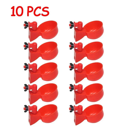 5-50Pcs Automatic Chicken Waterer Bird Feeder Poultry Farm Drinking Bowl for Chicken Duck Goose Drinking Water Farm Supplies