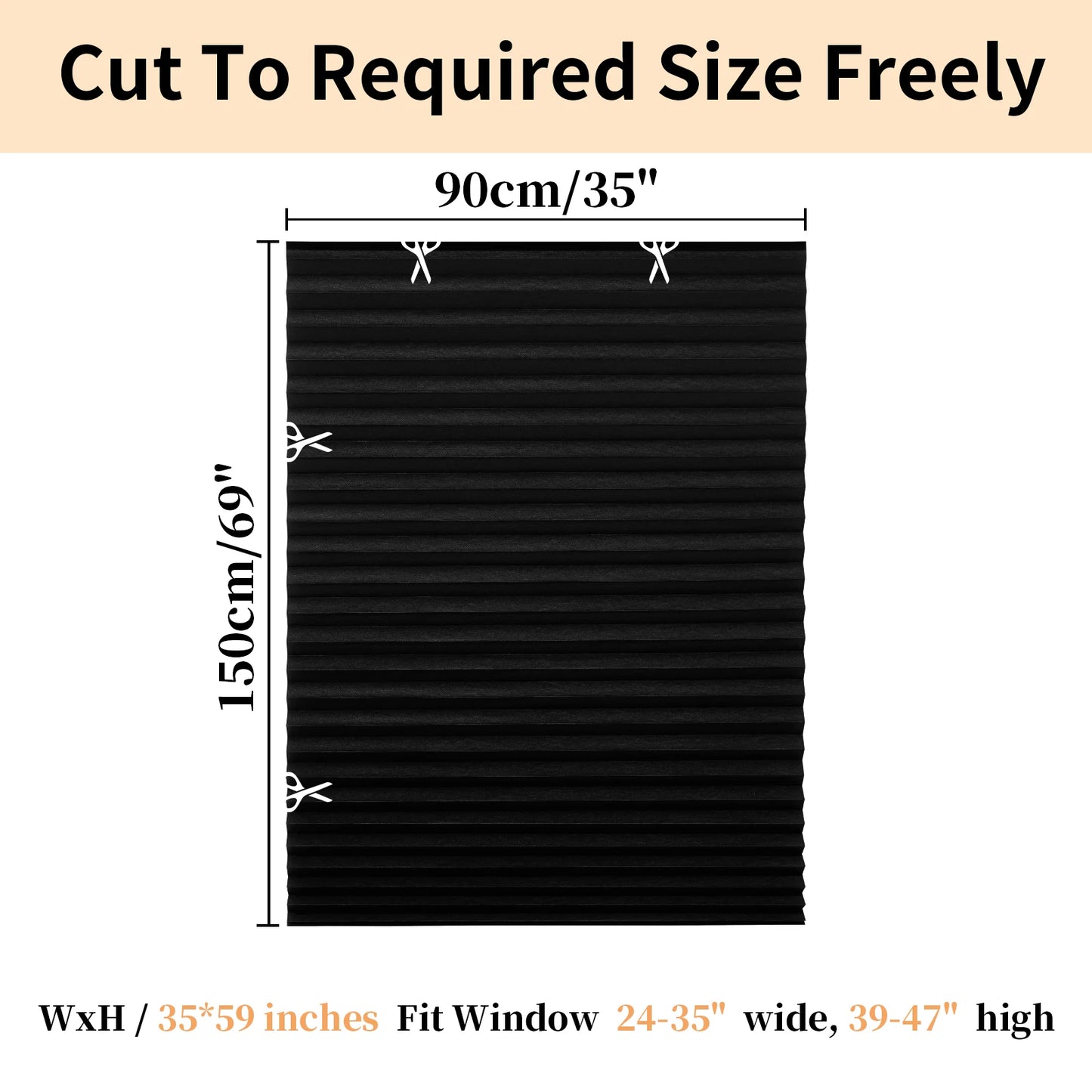 1Pc Shades Self-adhesive Half/Full Windows Nonwoven Folding Curtain Bathroom Balcony Living Room Balcony Curtains Pleated Blinds