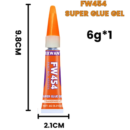 Super Glue Gel - Strong Instant Adhesive for Coral, Metal, Plastic, Wood, Ceramic, Rubber - Quick Dry & Waterproof 6g/20g