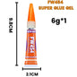 Super Glue Gel - Strong Instant Adhesive for Coral, Metal, Plastic, Wood, Ceramic, Rubber - Quick Dry & Waterproof 6g/20g