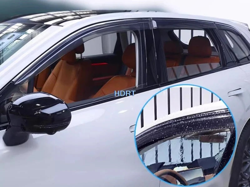 Car Style Side Window Wind Deflector Vent Visor Sun Rain Guard Shelter Weather Shield Cover Accessories For Leapmotor C10 2024 +