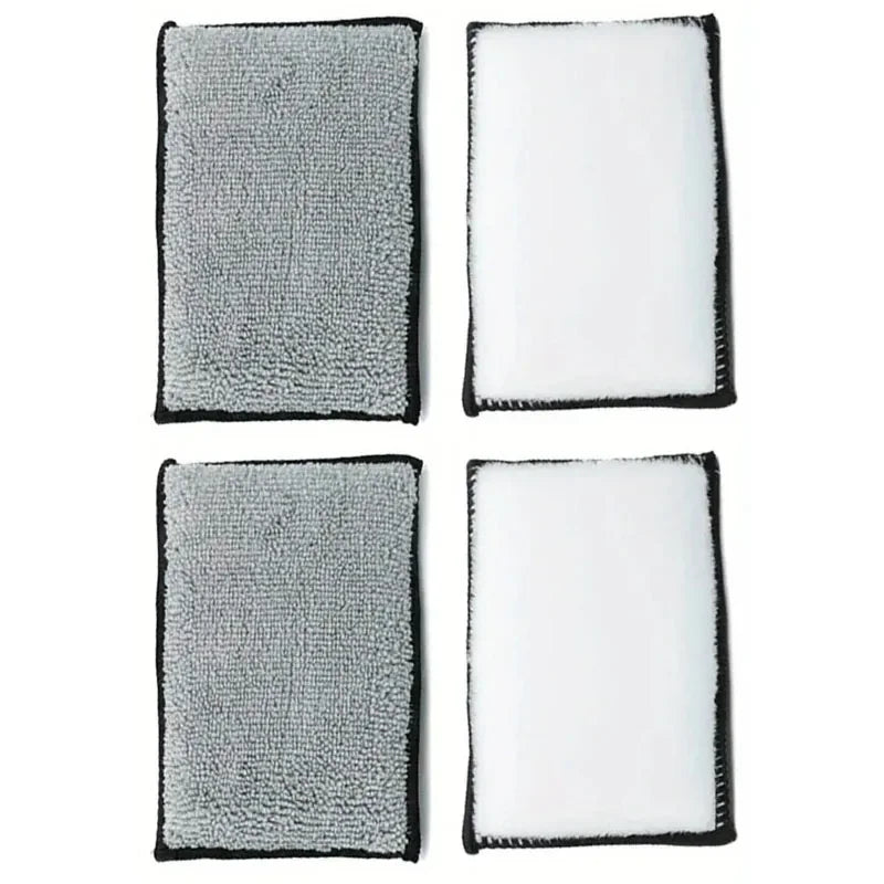 2/24PCS Soft Double Side Microfiber Scrubbing Sponge Car Leather Cleaning Microfiber Towel Wax Sponge Auto Detailing Tools