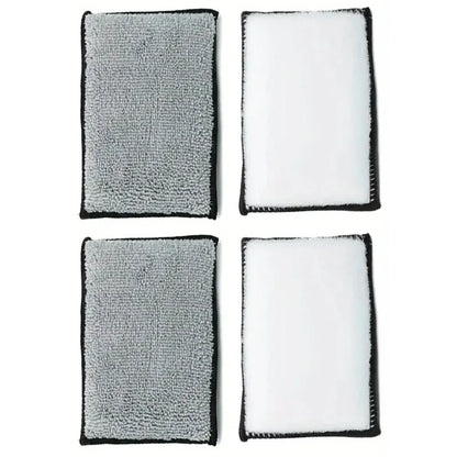 2/24PCS Soft Double Side Microfiber Scrubbing Sponge Car Leather Cleaning Microfiber Towel Wax Sponge Auto Detailing Tools