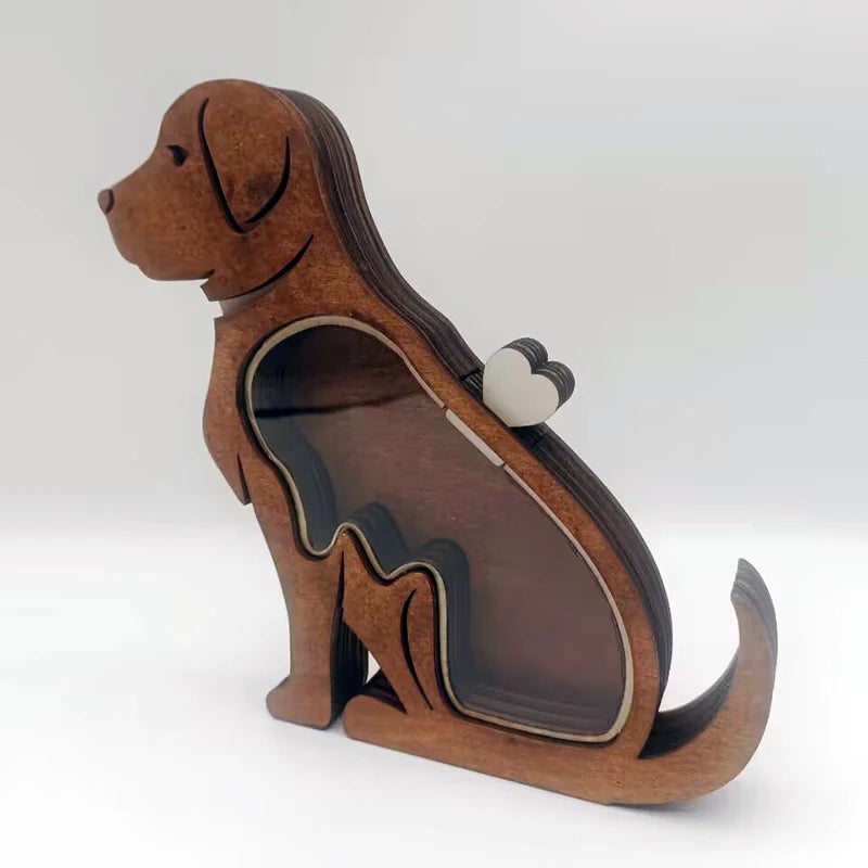 Personalized Dog Hair Memorial Box Creative Custom Name Wooden Pet Hair Keepsake Container Pet Memorial Gift for Dog Owners