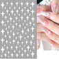 3d Nail Art Stickers Red Black White Love Hearts Stars Clouds French Full Tips Adhesive Nail Decals Slider For Manicure