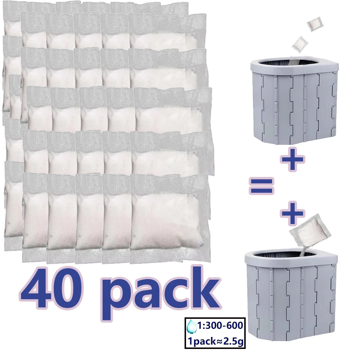 [No Need to Open the Portable | Stool Absorbent] 1-100 Pieces of Portable Fast Absorbing Stool Powder | Poo Powder Poo Gel