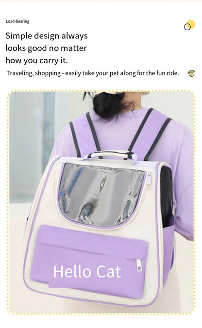Backpack for Cats and Dogs, Portable Pet Bag for Outdoor Use, Large Capacity Space Cabin, Carrying Cat and Dog Box, Outdoor Bag