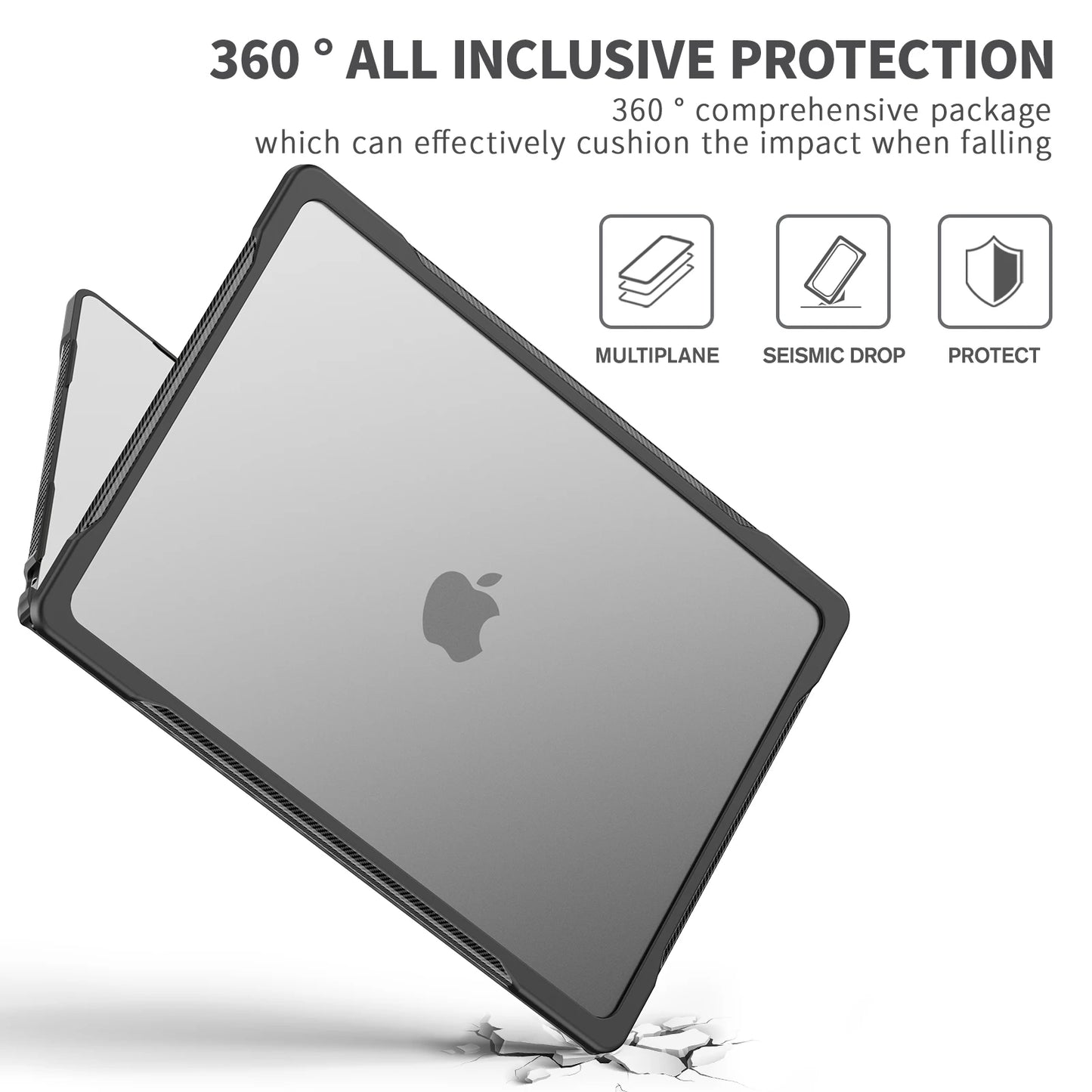 EGYAL Laptop Case for 2025 M4 Air 15 A3241 13.6 A3240 Macbook Air 13 Case M1 M2 M3 M4 Pro 14 16 Laptop Shell for Anti-fall Shell