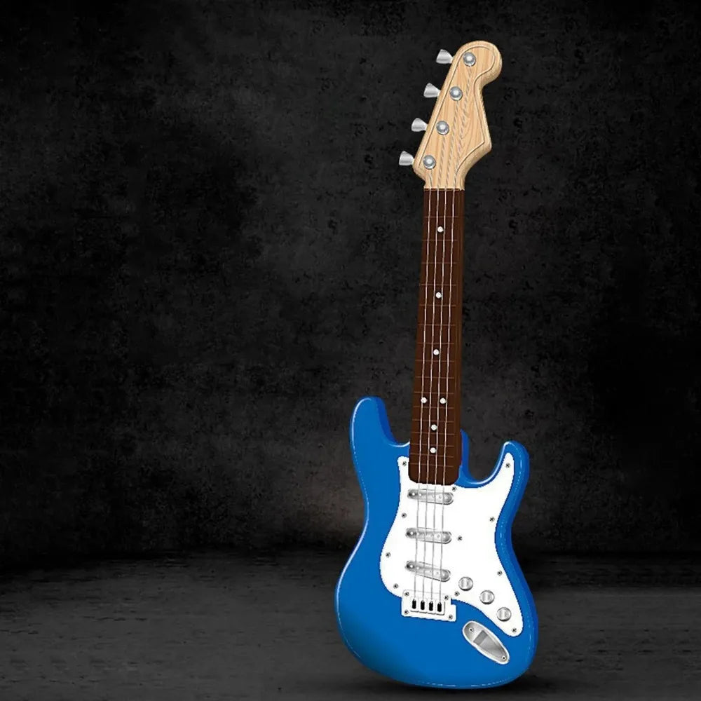 4-string Children Electric Guitar Toy with Music Light Beginner Electric Guitar Ukulele Children's Toy Musical Instrument Gift