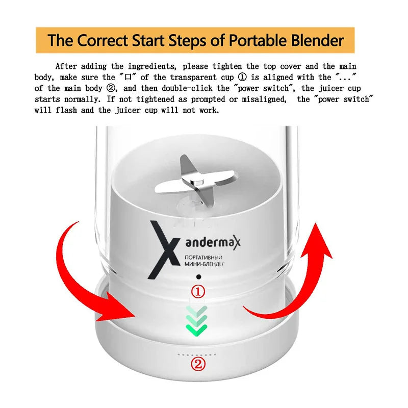 For Dropshipping Mini Portable Blender Electric Juicer