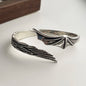 100% Solid 925 Sterling Silver Retro Bracelet for Women Men Vintage Handmade Flower Patern Bracelet Birthday Gift