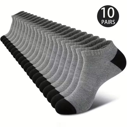 5/10-Pack Unisex Comfort-Fit Ankle Socks For All, Breathable & Lightweight - Ideal For Sports & Daily Wear