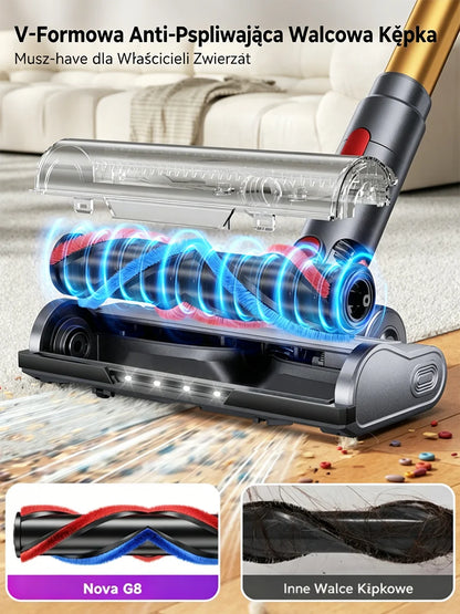 Tdyon Nova 680W 70000PA Cordless Vacuum Cleaner 75mins Long Runtime Removable Battery Self-Standing Wall Charging Vacuum Cleaner